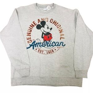 Disney Mickey’s Classic 1928 Pullover Sweater Gray Size XL Unisex.